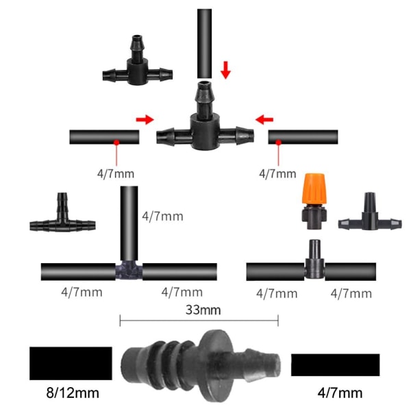 Letkuputkiliitin Letkuliitin 50PCS-1 50PCS-1 50Pcs-1