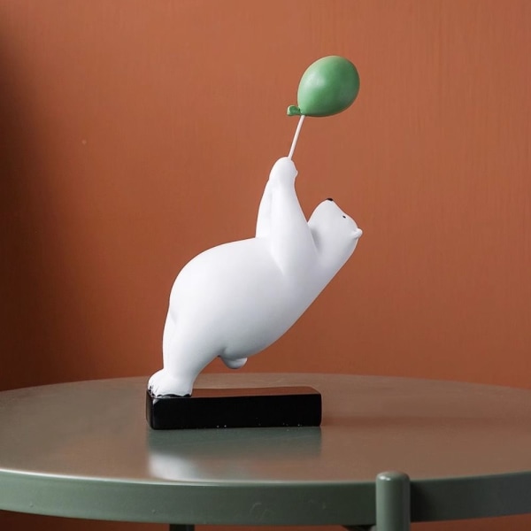 Flying Bear Figurines Ballong Isbjørn Ornament B B B