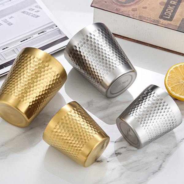 Dobbeltvegg ølkopper Kaldtvannsdrikkekopp GULL 450ML gold 450ml