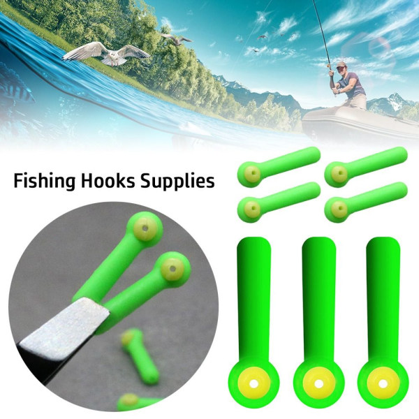 100 STK Dual Core Flytesete Fiskekroker Tilbehør L-13MM L-13mm