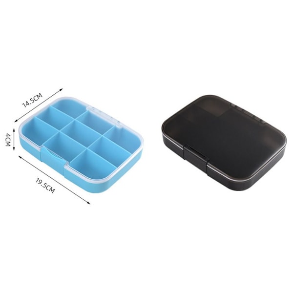 Weekly Pill Box Medicin Dispenser BLÅ blue