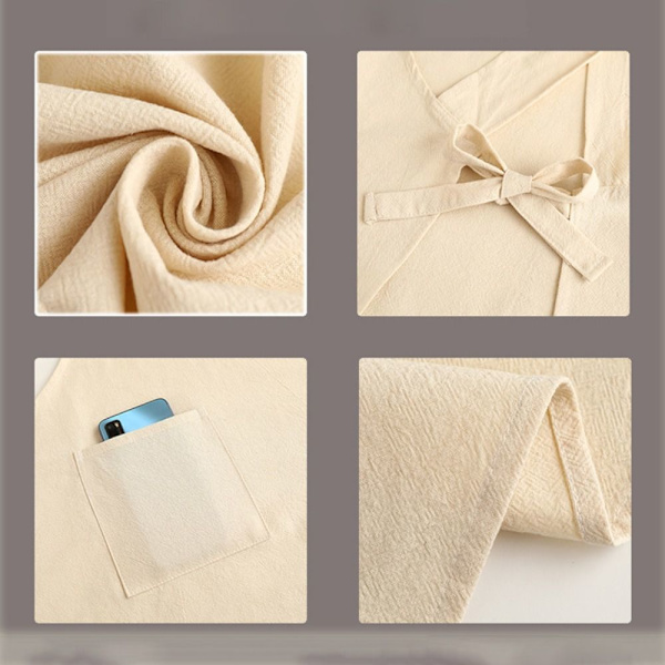 Køkkenforklæder Voksentaljeforklæder BEIGE beige