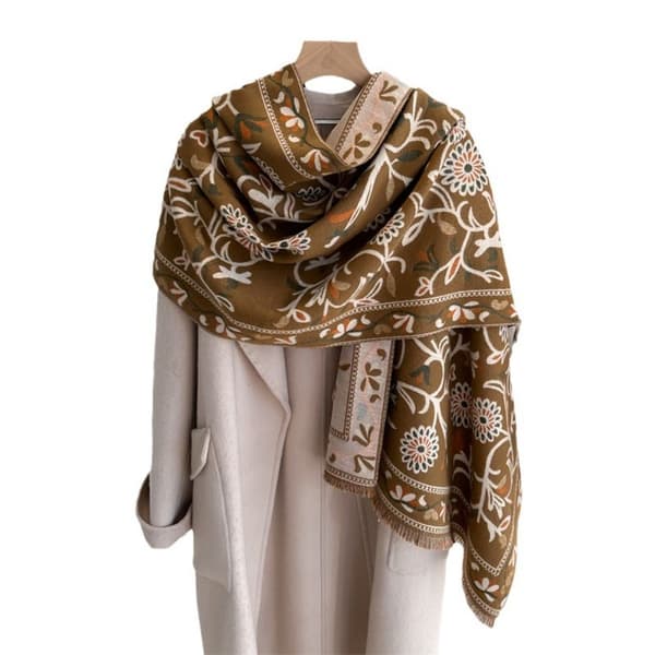 Blomster Skjerf Varme skjerf D D D