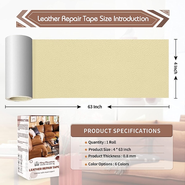 Reparation Patch Läder Tejp Kit