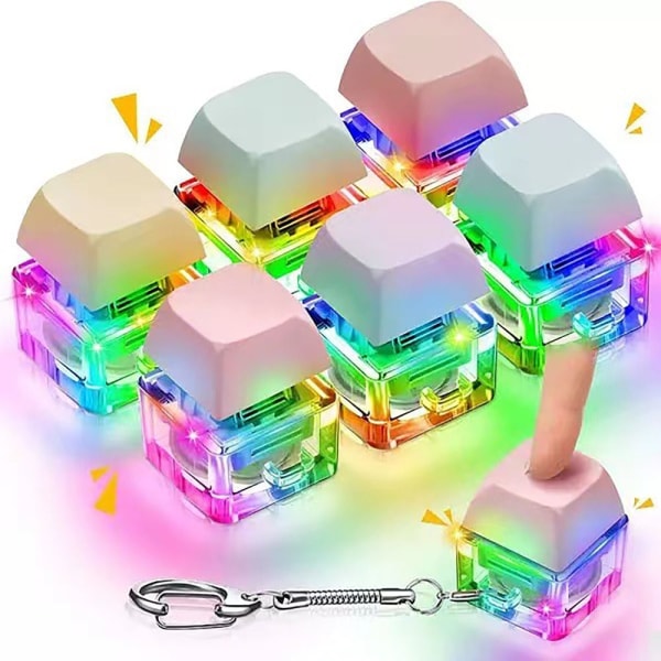 Keyboard Clicker med LED-lys Keyboard Fidget Toys BLÅ blue