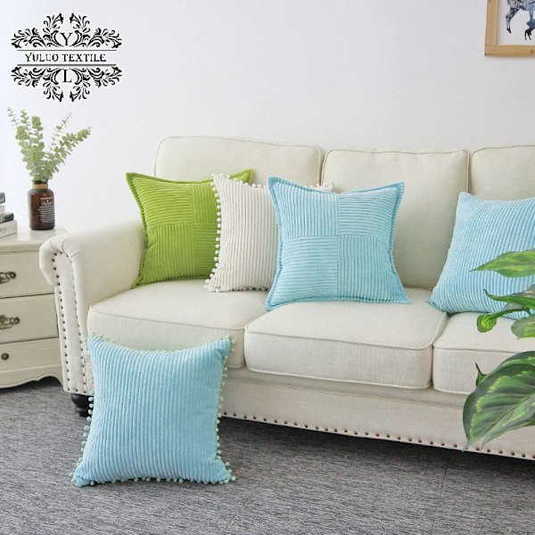2kpl vakosamettityynynpäällinen raidallinen cover BEIGE Beige