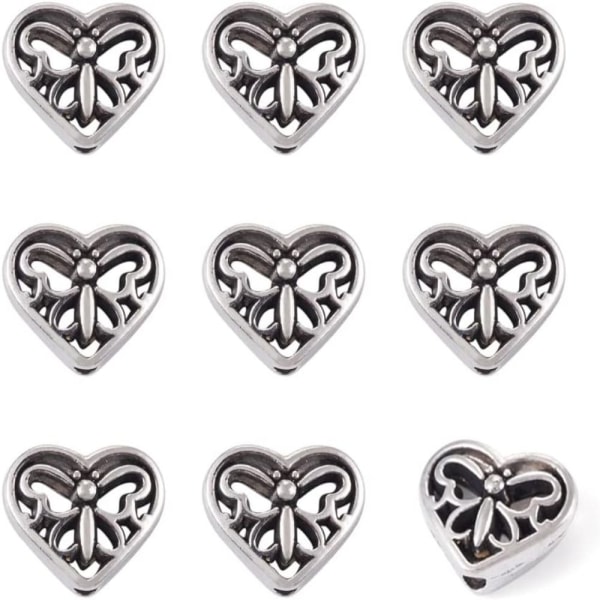 Heart Spacer Beads Hollow Heart Spacer Spacer Beads Metal Heart