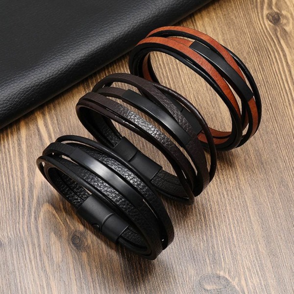 Läderarmband Flätat Kedjearmband KAFFE Coffee