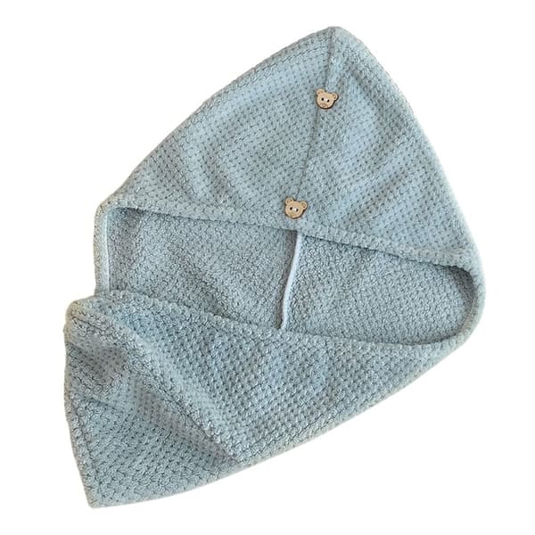Snabbtorkande cap Microfiber Hårhandduk BLÅ blue