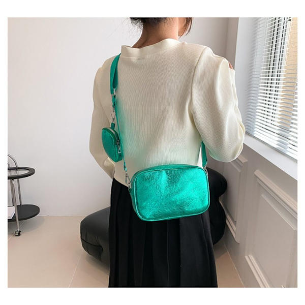 Axelremsväska med paljetter Crossbody-väska RÖD Red