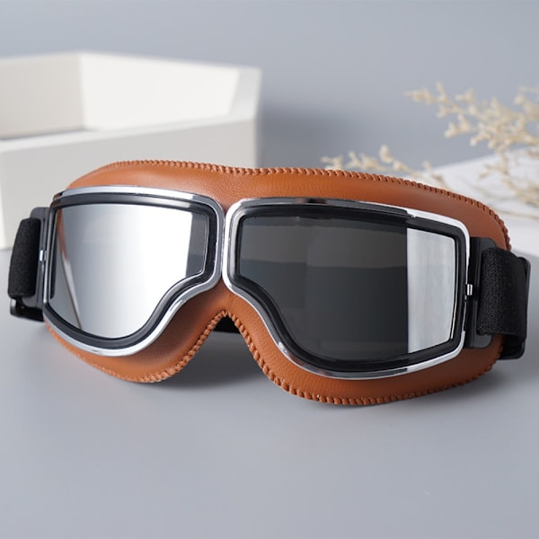 Moottoripyörälasit Lasit Motolasit RUSKEA LÄPINÄKYVÄ LINSSIT brown Transparent Lens-Transparent Lens