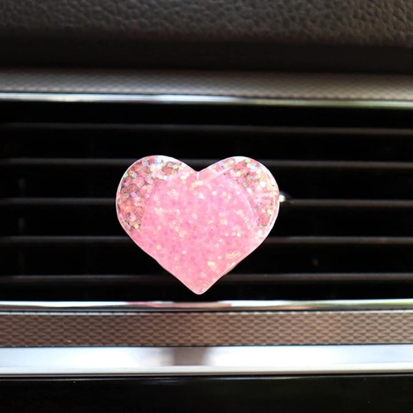 Air Vent Clip Heart Shape LIGHT PINK light pink