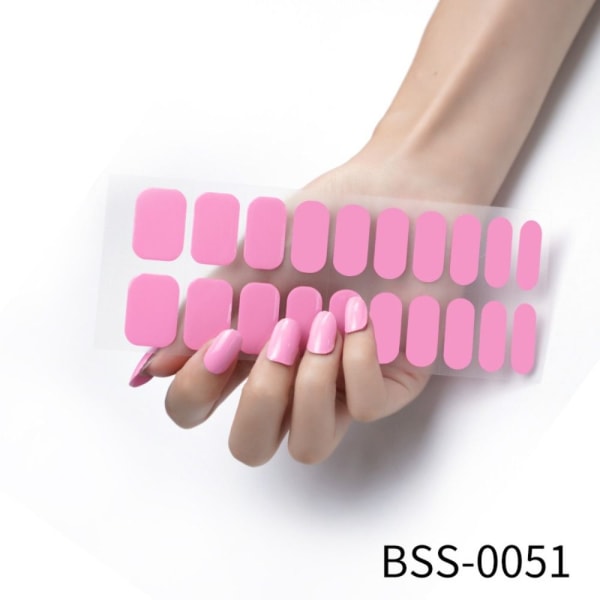 20 STK Semicured Nail Wraps Nail Gel Polish Strips BSS-0051 BSS-0051