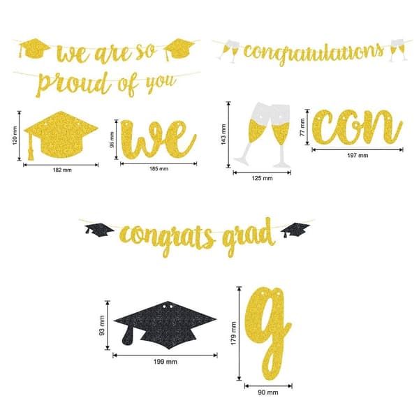 Grattis Graduation Banner Hanging Banner B B B