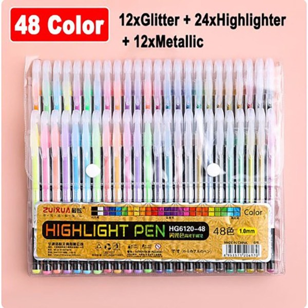 Highlighter Gel Pen Färgad Neutral Pen 36 FÄRGER 36 FÄRGER 36 Colors