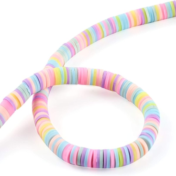 Noin 3200 kpl Pastellihelmiä Heishi Beads Pastellihelmiä