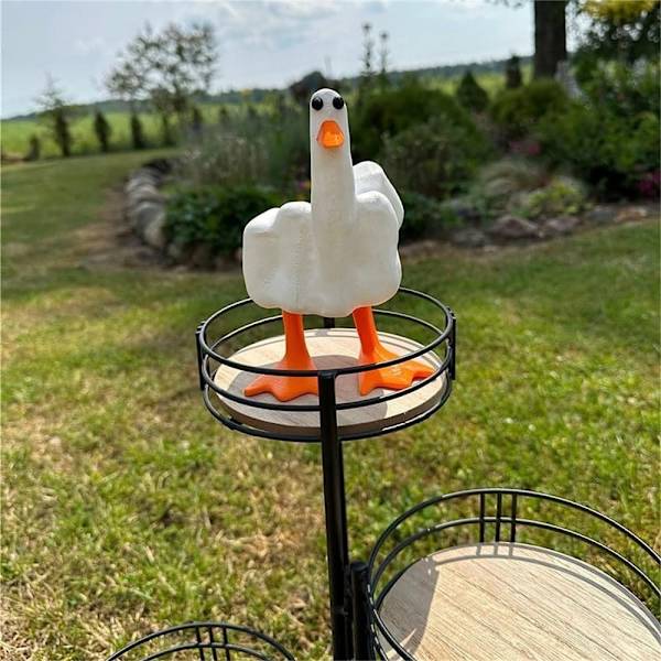 Resin Duck Figur mellemfinger And Statue Lille And