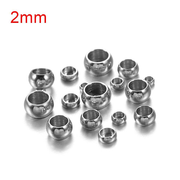 360 st Stoppar distanspärlor Ändpärla 360st 2MM 360st 2MM 360pcs 2mm