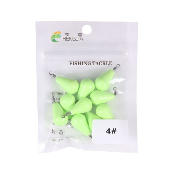 Luminous Fishing Lead Sinkers Fishing Weight Sinker 41.5G-5PCS 41.5g-5pcs