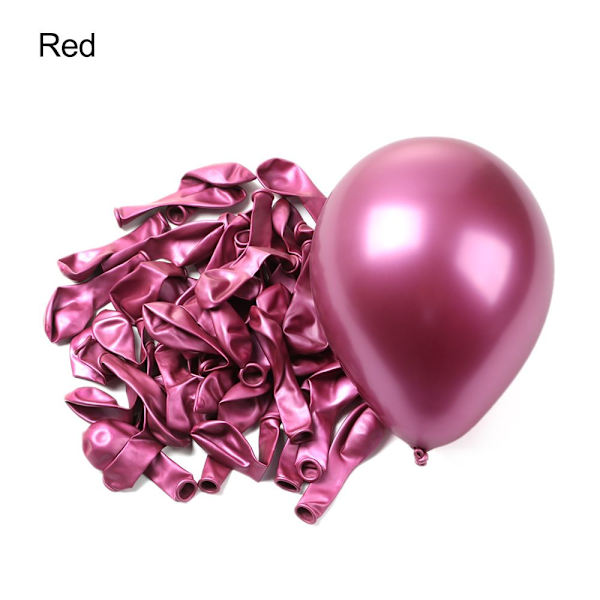 50st 5inch Latex Ballong Uppblåsbara Leksaker RÖDA red