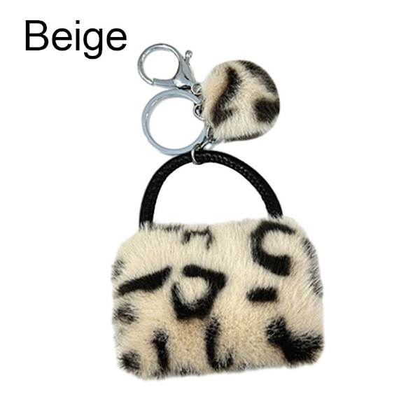 2kpl Käsilaukku Riipus Avaimenperä Pehmo kukkaro Avaimenperä BEIGE Beige