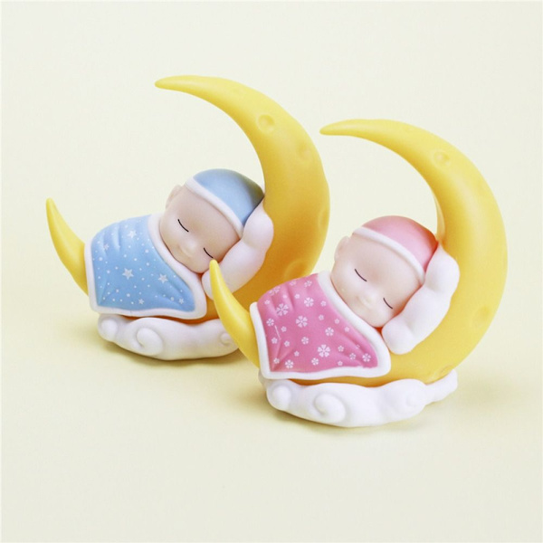 Baby Moon Dolls Moon Ornament BLÅ Blue