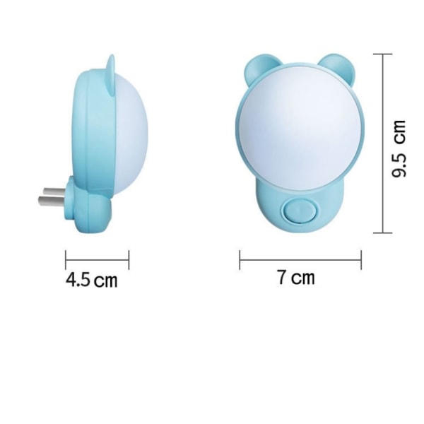 LED Nattlampe Varmt Lys BLÅ EU-STØPLING EU-STØP blue EU Plug-EU Plug