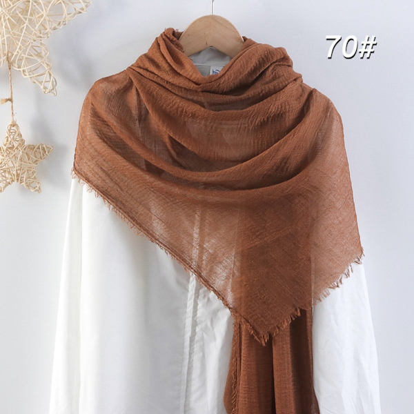 Crinkle Scarf Vanlig Hijab BRUN Brown