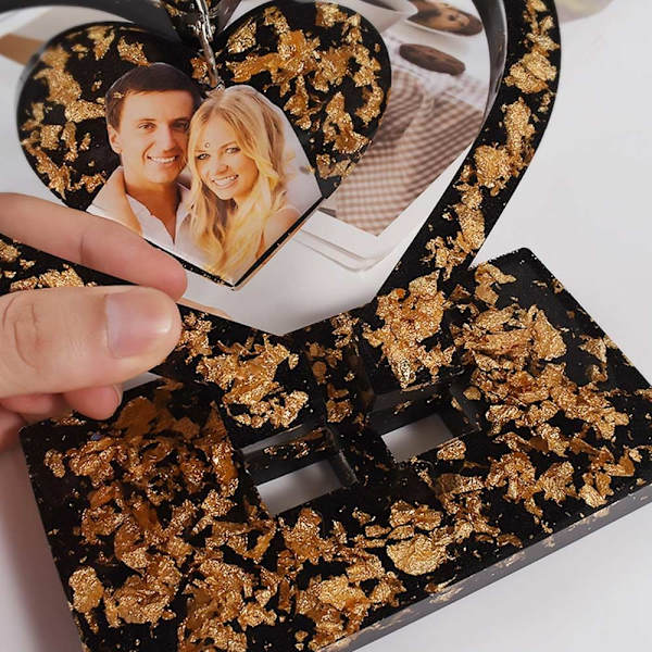 Love Heart Fotorammeformer Hengemerke Silikonformer C C C
