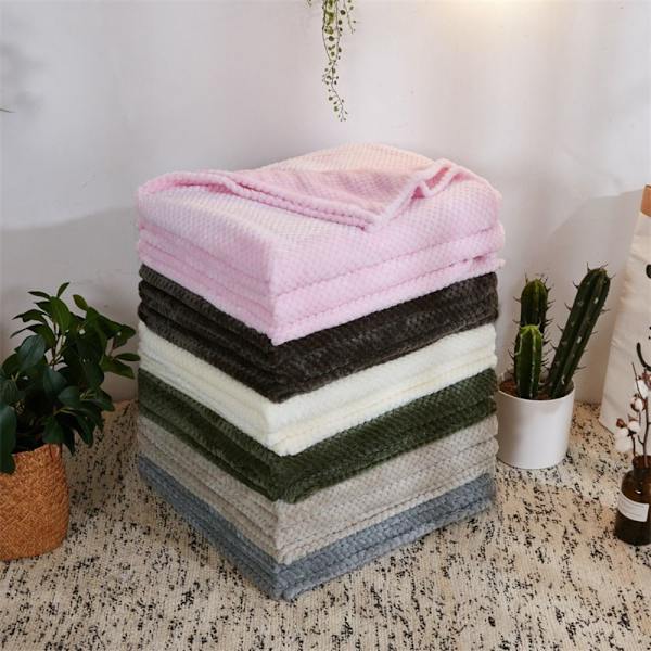 Sofffilt Fleece Täcke VIT White