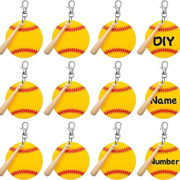 12 kpl Baseball-avaimenperät Sport-avaimenperä 2 2 2