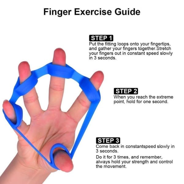 3 STK Finger Trainer Wrist Exerciser GRØN green