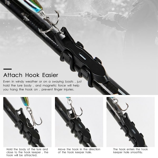 1 set magnetisk krok Secure Keeps Lures Hållare VIT VIT White