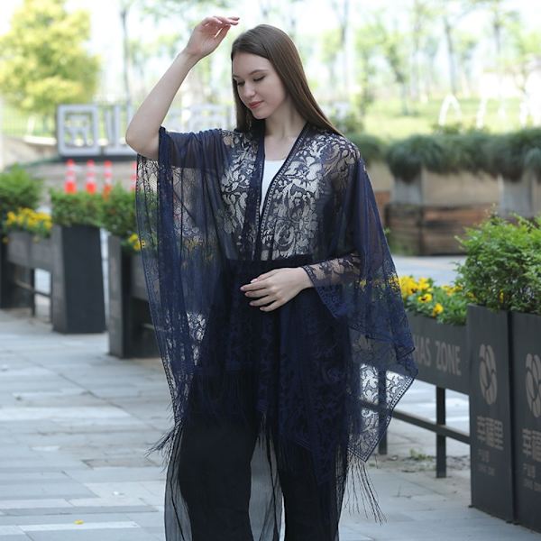 Aftonklänningar Sjal Lady Cape Wraps MARINBLÅ MARINBLÅ Navy Blue