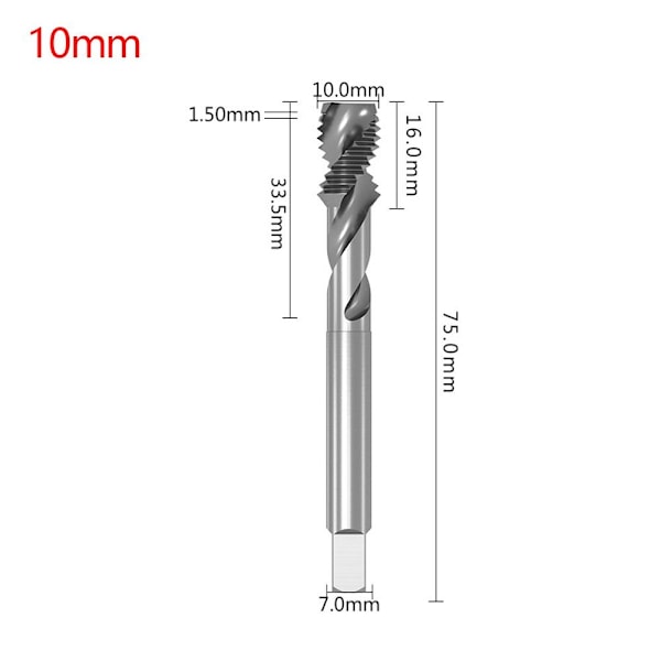 Tapping Bit Spiral Tap 10MM 10mm