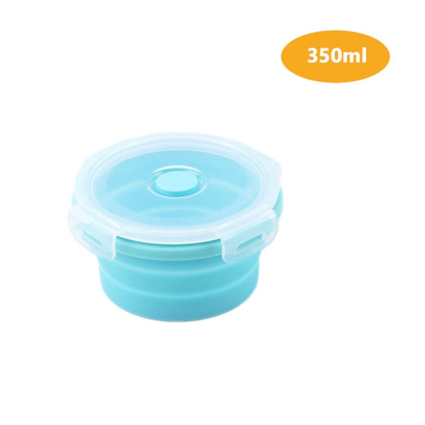 Vikbar Lunchbox Mikrovågsugn Vikbar skål BLÅ 350ML Blue 350ML