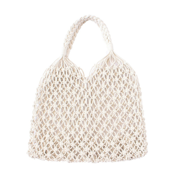 Beach Bag Hollow Out Bag HVIT White