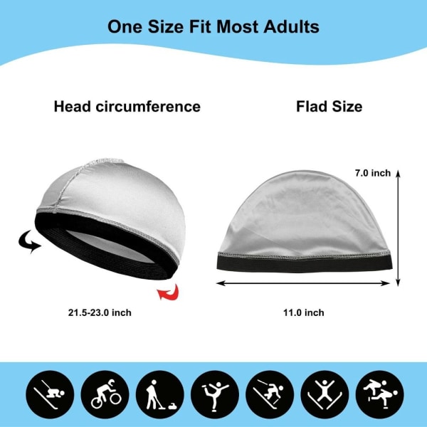 Herre Durag hatter Wave Caps SVART Black