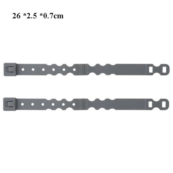 2stk Tactical Molle System Malice Clips GRÅ 26CM Grey 26cm