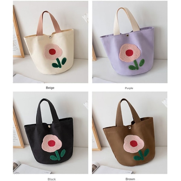 Kvinner Håndveske Lunch Box Bag SORT Black