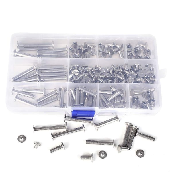 90 sett Bindeskrue Post Bindeskruer Assorted Kit