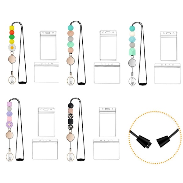 Silikone Beaded Lanyard Teacher Breakaway Lanyard 04 04 04