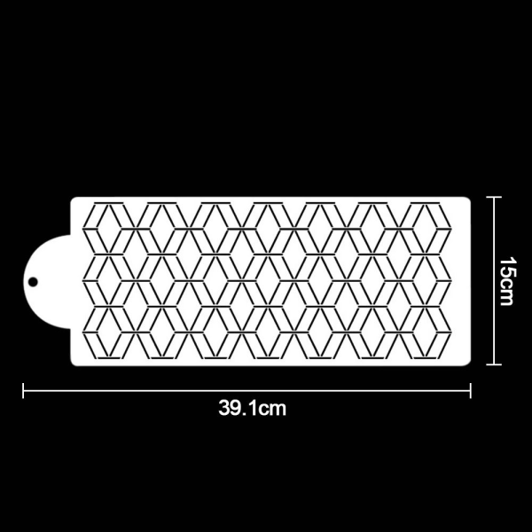 3 stk Cake Mesh-stempler Sjablonger Preging 2 2 2