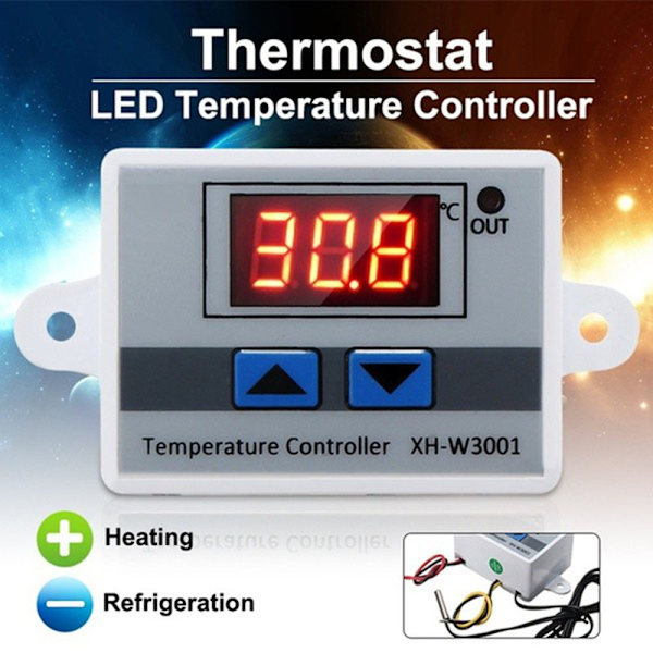 XH-W3001 DC 12/24/220V 10A digital temperaturregulator 24V 240W