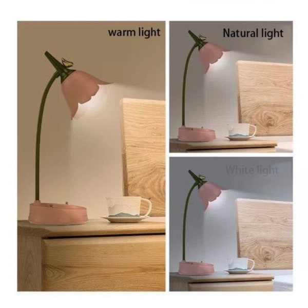 LED skrivbordslampa Läslampa ROSA pink