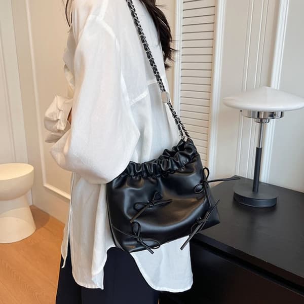 Skuldertaske Shopper Taske SØLV silver