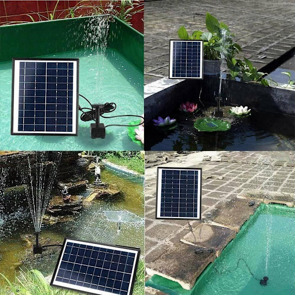 Solvattenpump Solpanelsdriven vattenfontänpool