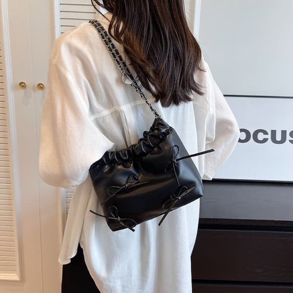 Skuldertaske Shopper Taske SØLV silver