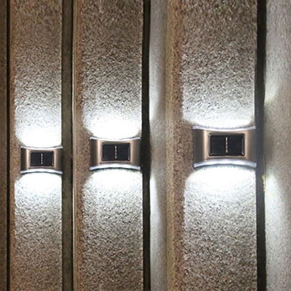 Solar Vägglampa LED-lampor VIT VIT White