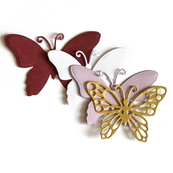 8kpl Butterfly Die Cut 3D-kerroksinen leikkausleikkuri metallipitsi
